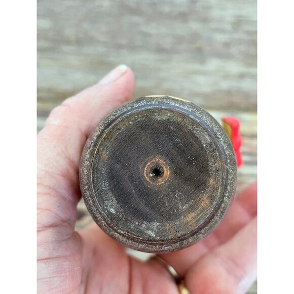 Vintage 1960s Japanese Kokeshi Doll Wood Girll Pigtail Bows 4" - Picture 5 of 9